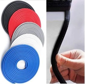 Resim Kapı Koruma Fitili Siyah Kapı Koruyucu Çarpma Çizilme Önleyici Fitil 5 Metre Kapı-Koruma-Fitili 