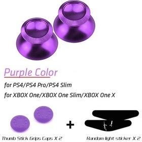 Resim Mor-2 Adet Alüminyum Analog Thumbstick Thumbsticks Siyah Ps4 Denetleyici Ps4010 İçin 