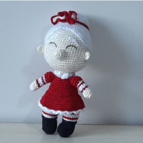 Resim nildamigurumi Amigurumi Örgü Oyuncak Yılbaşı Noel Anne 
