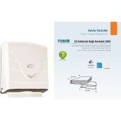 Resim Şeker Portakalım Flosoft F088B Banyo Mutfak Lavabo Z Katlı Kağıt Havlu Dispenseri Beyaz 300 Lü 