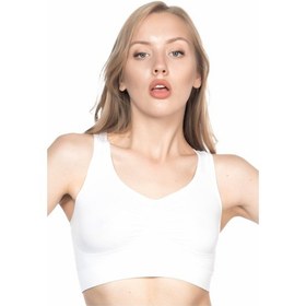 Resim Moon Wear Beyaz Mı Emay 4001 Soft Sporcu Büstiyer Beyaz 