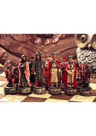 Resim Camelot Satranç Figürleri Şah 8 Cm Kral Arthur, Merlin Ve Şövalyelerin Dünyası Sadece Figür 