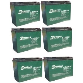 Resim Orbus 12v 24 Amper Dik Elektrikli Bisiklet Aküsü 6'lı Paket 