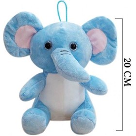 Resim Sevimli Fil Peluş Uyku Arkadaşı Hediyelik Peluş Oyuncak Mavi 