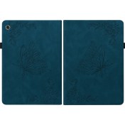 Resim Szykd Lenovo Tab M8 Hd / M8 Fhd Mavi Için Çiçek Kabartmalı Tablet Kutusu (Yurt Dışından) 