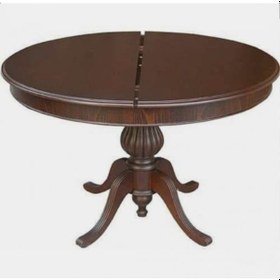 Resim Masifart Baba Ayak Masa Yuvarlak Yemek Masası Ceviz 120 cm 