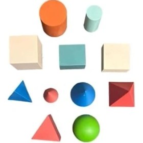 Resim 11 Parça Geometrik Şekiller Eğitici Geometrik Şekiller Ilkokul ve Okul Öncesi Eğitici Matematik Seti 
