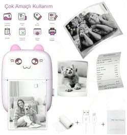 Resim Mini Yazıcı Taşınabilir,Mobil Fotoğraf Yazıcısı,Taşınabilir Mini Fotoğraf Yazıcısı,Kablosuz Fotoğraf Yazıcısı, Termal Yazıcı, Akıllı Telefon Bluetooth Yazıcı 