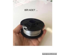 Resim Bir Bobin Tel .. 1 mm kalınlığında 50 metre çelik tel 