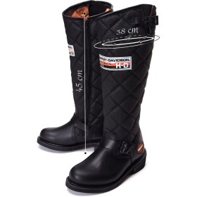 Resim Harley Davidson Kadın Laconıa Hı Deri Çizme Siyah Renkli Rahat ve Şık Tasarım 