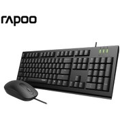 Resim Springsun Klavye Rapoo X120 Pro Kablolu Klavye Ve Fare Kombosu Ergonomik Masaüstü Usb Kablolu Fare Klavye Seti 