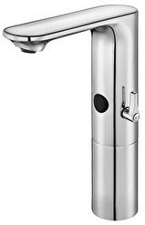 Resim ECA Compact Fotoselli Orta Boy Tip Lavabo Bataryası Elektrikli Çift Su Girişli 108108046 