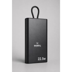 Resim Enerx ENR-P10MTK Powerbank 10000 Mah 22.5W Hızlı Şarj, Dahili Type-C Kablolu Yeni Nesil Metal Kasa Taşınabilir Şarj Cihazı 
