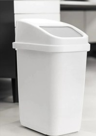 Resim Assess Store Çöp Kutusu 5 lt Pratik Kapaklı Banyo Mutfak Ofis Çöp Kovası Sağlam Ve Şık 