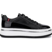 Resim Tamer Tanca Erkek Hakiki Deri Siyah Sneakers & Spor Ayakkabı 381 21624 Erk Ayk Y25 Sıyah Dr/rgn Siyah 