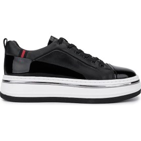 Resim Tamer Tanca Erkek Hakiki Deri Siyah Sneakers & Spor Ayakkabı 381 21624 Erk Ayk Y25 Sıyah Dr/rgn Siyah 