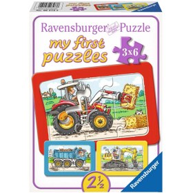 Resim Ravensburger 3x6 Parça Puzzle Araçlar 065738 