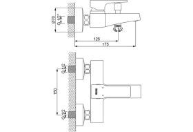 Resim Newarc Aqua Banyo Bataryası - Siyah/altın 941511BG 