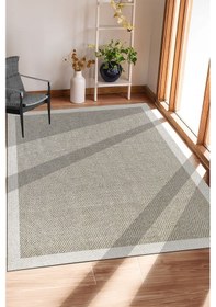 Resim Sisal Bordürlü Jut Hasır Kaymaz Taban Çerçeve Model Siyah 