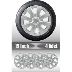 Resim Citroen Berlingo Jumper Jumpy 15" Inç Uyumlu 4 Adet 1 Takım Gri Kırılmaz Esnek Jant Kapağı 003 