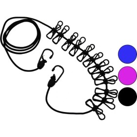 Resim Shopwave Renkli Lastik 12PCS Metal Mandallı Çamaşır Ipi (5047) 