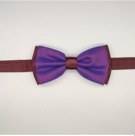 Resim Mordino Bordo Mürdüm Puantiyeli Papyon Bordo - Mürdüm 