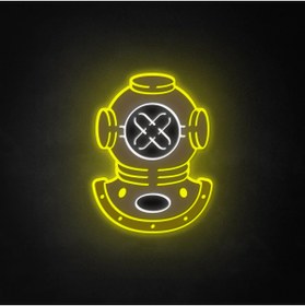 Resim HONEY CONCEPT Dalış Kaskı Neon Led 