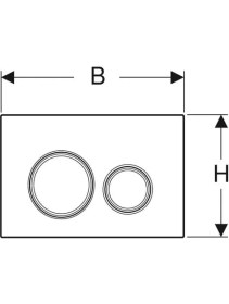 Resim Geberit SIGMA21 Kumanda Kapağı, Çift Basmalı (Krom Basma Buton), Arduvaz - 115.884.JM.1 