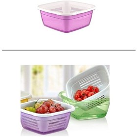 Resim Zümrüt Kare Süzgeçli Badya- 1.3 Lt Mini Süzgeç (1 Adet ) 