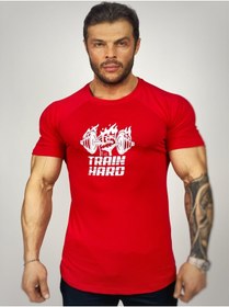 Resim BLACK Train Hard Fitness T-shirt 