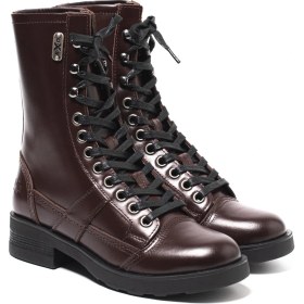 Resim Kadın Çizme OXW002102 Oxs Frank 0021 Mıd W Leather Dk.burgundy 