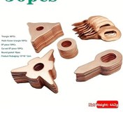 Resim Gaojunshop01 50 Adet Golden Bronze Oto Kaporta Tamiz Aracı Üçgen Yuvarlak Parça 