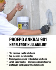 Resim BARS Proepo Ankraj 901 Epoksi Yapıştırıcı, Kimyasal Dübel Ve Filiz Ekimi Için, Yüksek Dayanım 5 Kg 