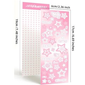 Resim Karalama Defteri Kırtasiye Yıldız Süslü Çıkartmalar Dergisi Planlayıcısı Deco Etiket Kore Etiket Sanat Diy El Sanatları Albümü Bordo 