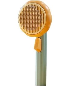 Resim 3B Trend Bal Kabağı Tasarımlı Basmalı Telli Kedi Köpek için Tüy Toplama Tarama Bakım Fırçası Pet 