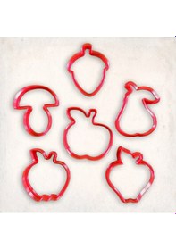 Resim Meyve Kurabiye Kalıp Set 6 Lı 8 Cm 