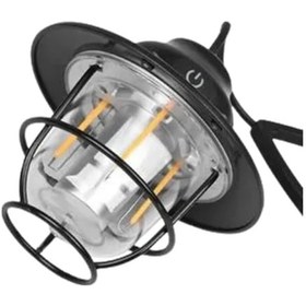 Resim Techmrt Usb Şarjlı Retro Led Kamp Feneri 4 Işık Modu, Su Geçirmez, Taşınabilir Çok Renkli 