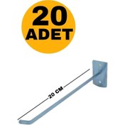 Resim ZIKZAK Duvara Monte Raf Askı Kancası 20 Cm 20 Adet Duvara Sontaya Montaj Kanca 