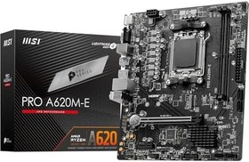 Resim Msi Pro A620M-E AMD A620 AM5 Soket DDR5 6000(OC) MHz mATX Anakart 