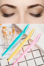 Resim QNİAY 3 Lü Set Dermaroller Iğneli Cilt Yenileme Aleti + Yeşim Taşı Masaj Aleti + 3 Lü Kaş Usturası 