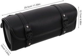 Resim Zerodeko Motorcycle Handlebar Bag Vintage Su Geçirmez Araç Çantası Hızlı Serbest Bilezikli Büyük Kapasiteli Elektrikli Scooter ve için Uygun Siyah 