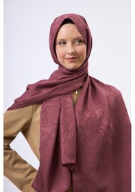 Resim Mirsoy Scarf Velora Modern Desen Şal Mürdüm 