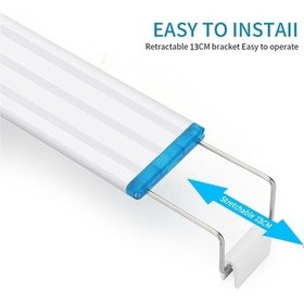 Resim 48cm Akvaryum Led Aydınlatma - Bitkili Tanklar İçin Ayarlanabilir Beyaz & Mavi Işık Beyaz Beyaz 