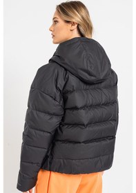 Resim Nike Down Fill Storm Fit Loose Fit Womens Winter Jacket Black Loose Fit Kapişonlu Kaz Tüyü Kadın Şişme Mont Siyah Siyah 