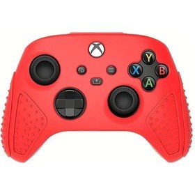 Resim Flybuy Willowhaven Xbox Series X Kırmızı Silikon Kılıf, Patikasız Tutma Parmaklık Koruma 
