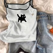 Resim Yaz koleksiyonu, her gün dışarılara ve toplantılara uygun, şirin kediler ve karşılaştırmalı renklerle kadınların ince askılı tank üstü için uygun, rahat ve minimalist bir tasarıma sahip. 