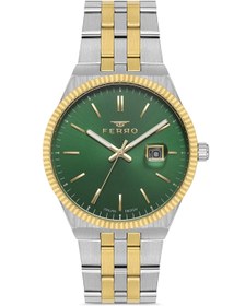 Resim FERRO Sarı/Gümüş Çelik Kordon Erkek Kol Saati F11569AWT-D6 