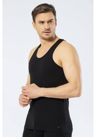 Resim Cacharel Erkek Halter Yaka Spor Atlet Siyah 001 