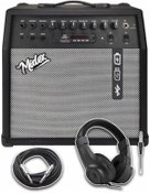 Resim AyrStore MGA-50HD Elektro Gitar Amfisi 50 Watt USB Bluetooth Şarjlı 4 girişli (Kulaklık ve Kablo Dahil) 