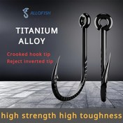 Resim 50 adetlik kutuda CHINU/ISEAMA Titanyum Alaşımlı Balıkçılık Çengeli, Ofset Balıkçılık Çengeli, Gözü Olan Çengel 
